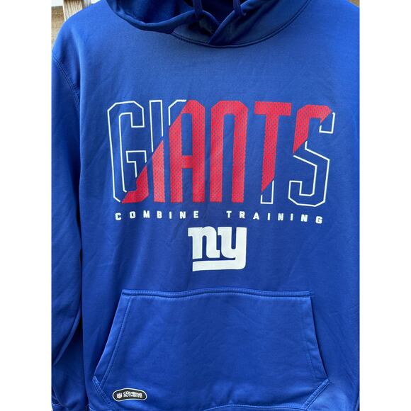 New York Giants NFL Combine Authentic blue hoodie sweatshirt Men's Size Small - Picture 4 of 5